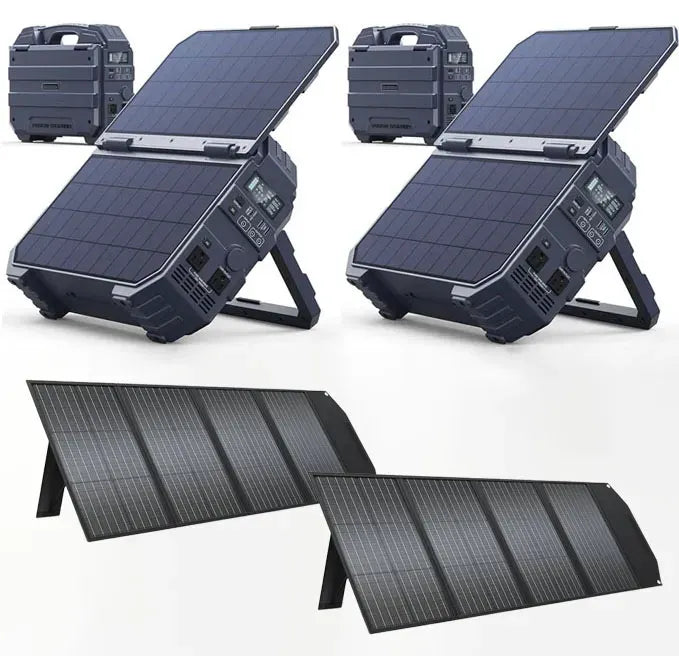 Portable Power Station with Built-in Solar Panel