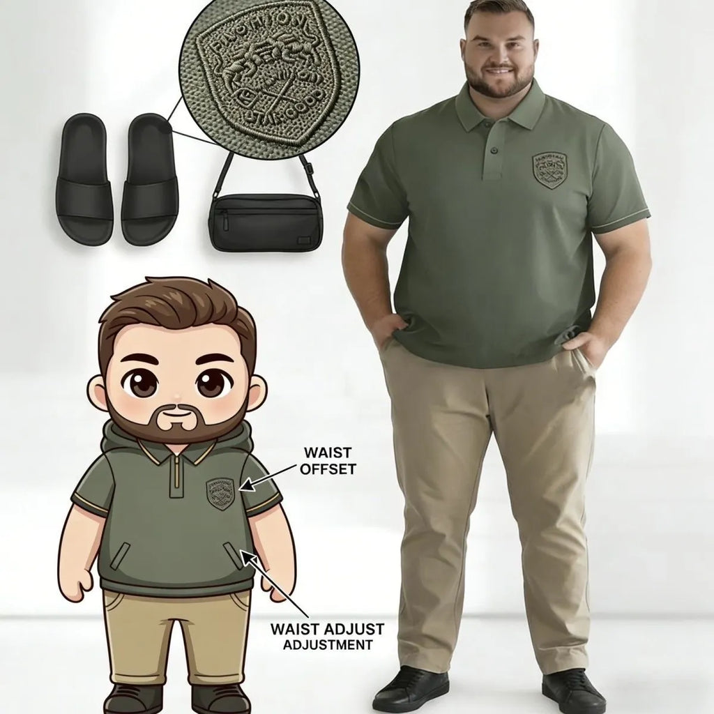 Big & Tall Men’s Embossed Badge Polo Shirt