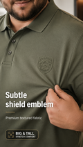 Big & Tall Men’s Embossed Badge Polo Shirt