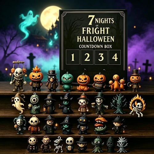 Halloween Advent Calendar 2026, 31 Nights of Fright Halloween Countdown Box with 31 Mini Spooky Figurines, 31 Days Surprise Blind Box for Home Desk Decor, Halloween Party Favors, Holiday Gift (15)