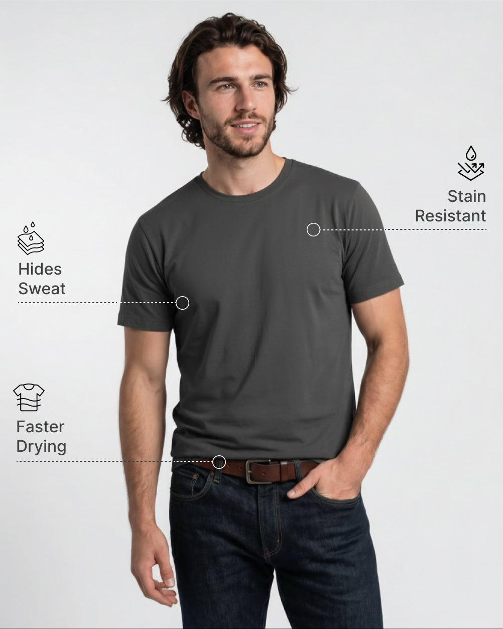 Sweat Defender Crew - Asphalt