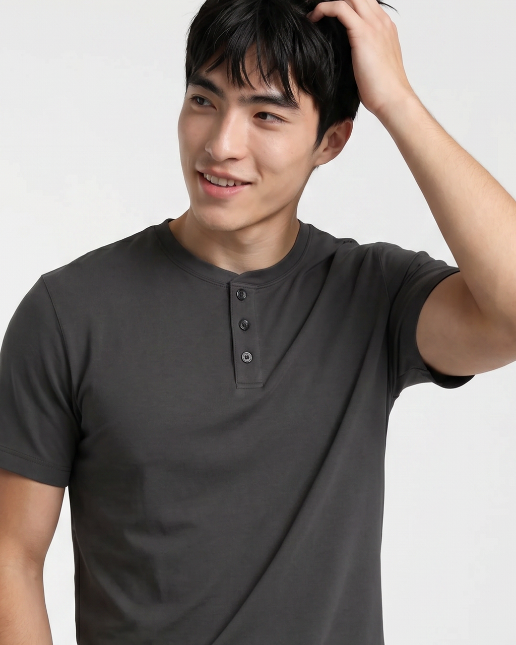 Sweat Defender Henley - Asphalt