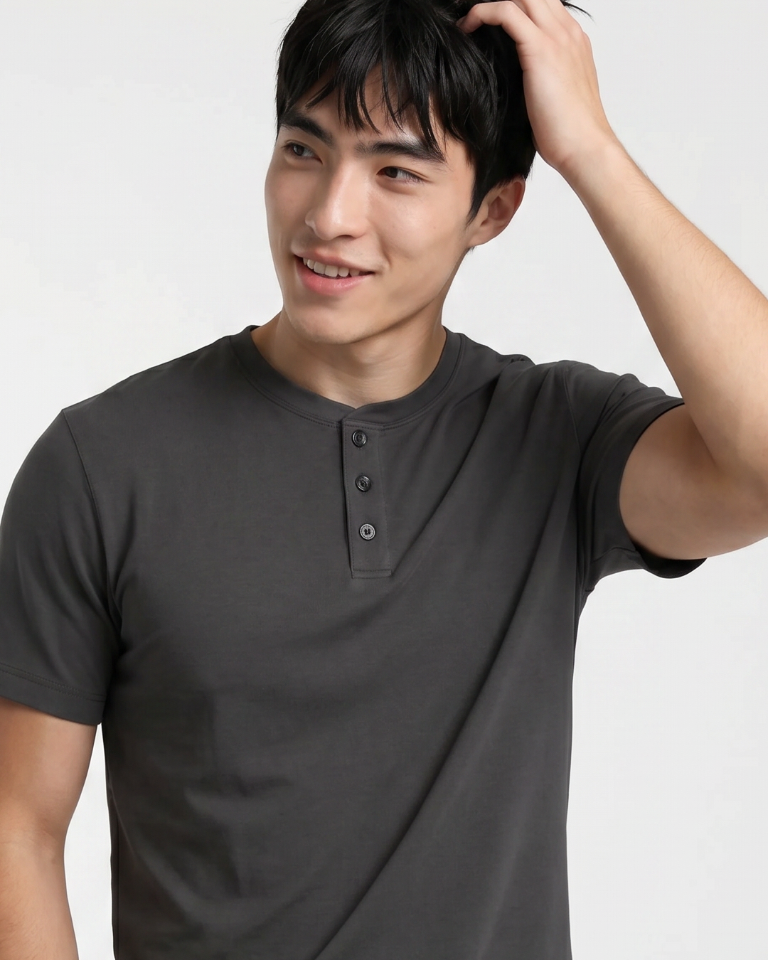 Sweat Defender Henley - Asphalt
