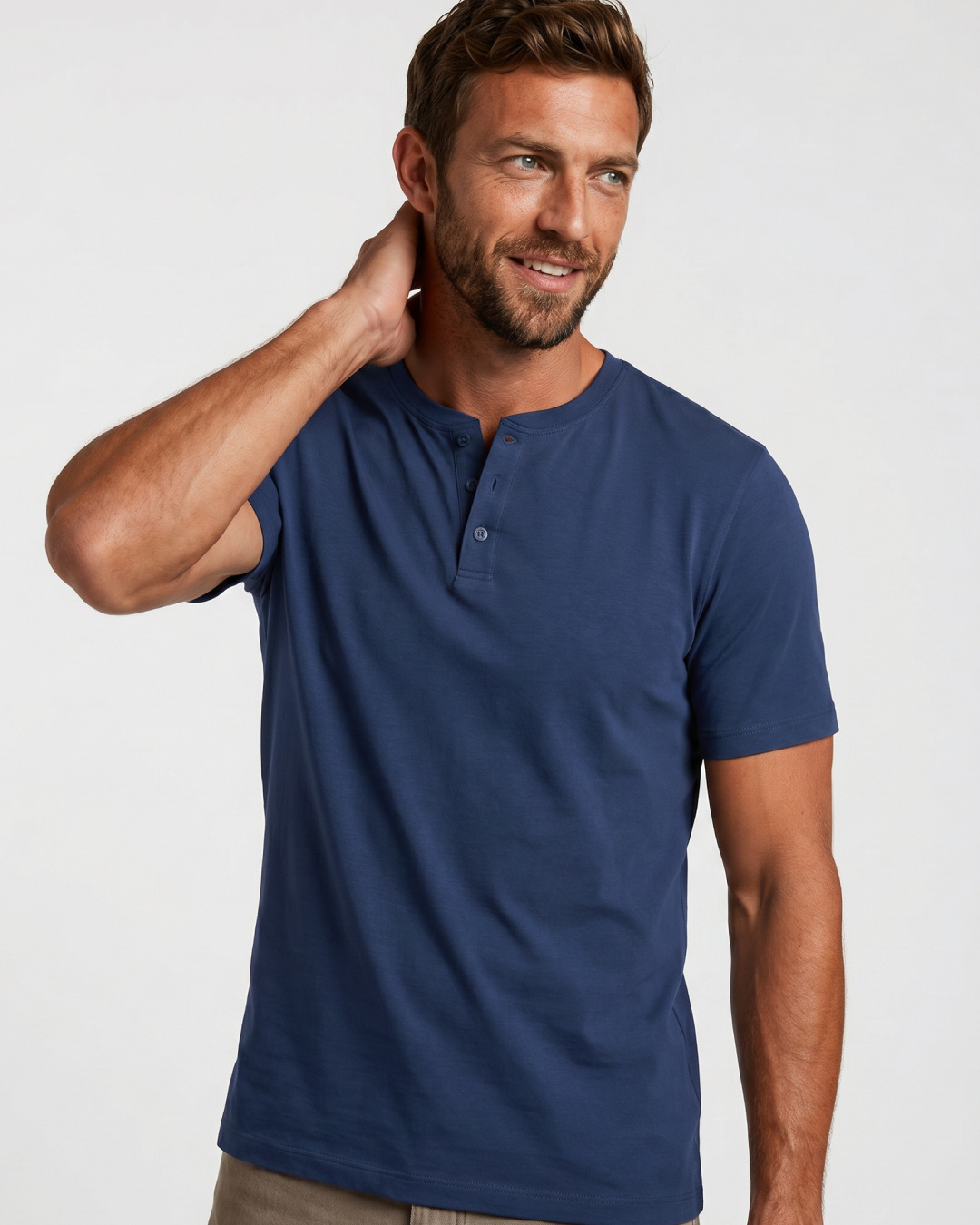 Sweat Defender Henley - Midnight Blue