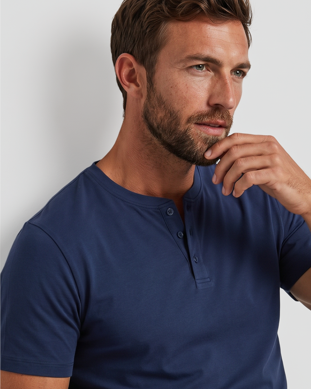 Sweat Defender Henley - Midnight Blue