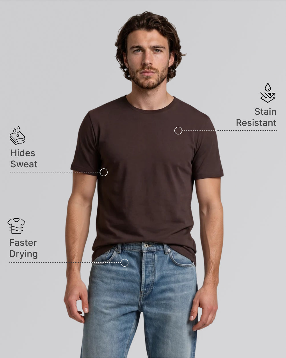 Sweat Defender Crew - Mahogany