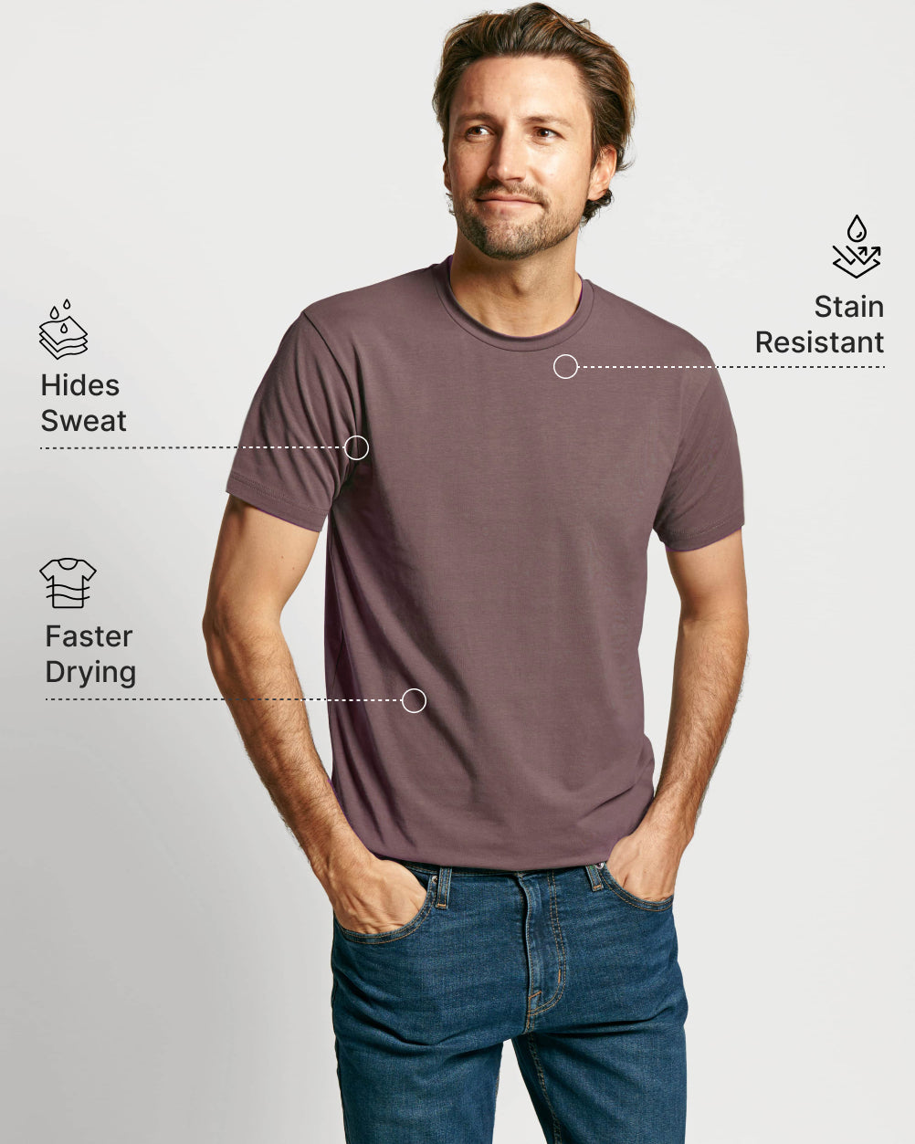 Sweat Defender Crew - Dusty Clay