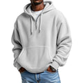 Men’s Waffle Knit Half Zip Hoodie – Textured Pullover Sweatshirt with Kangaroo Pocket