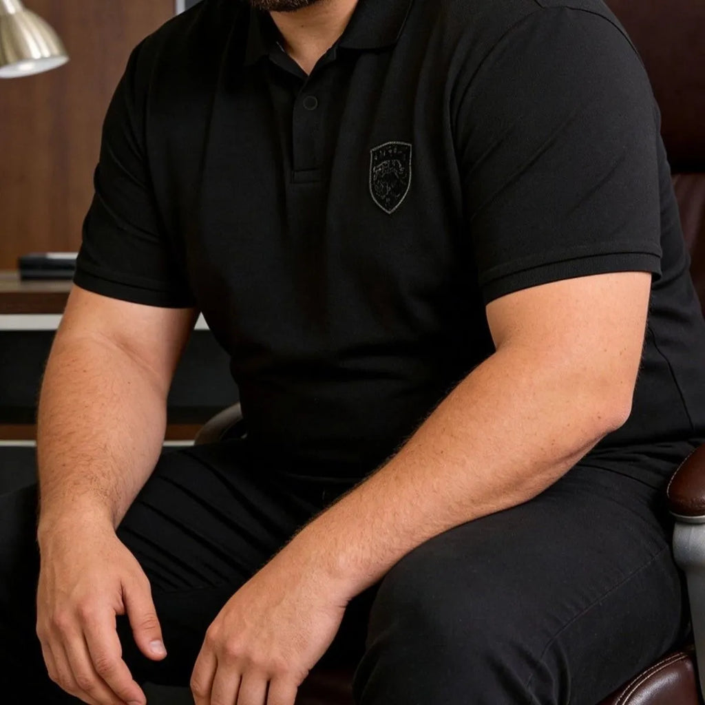 Big & Tall Men’s Embossed Badge Polo Shirt