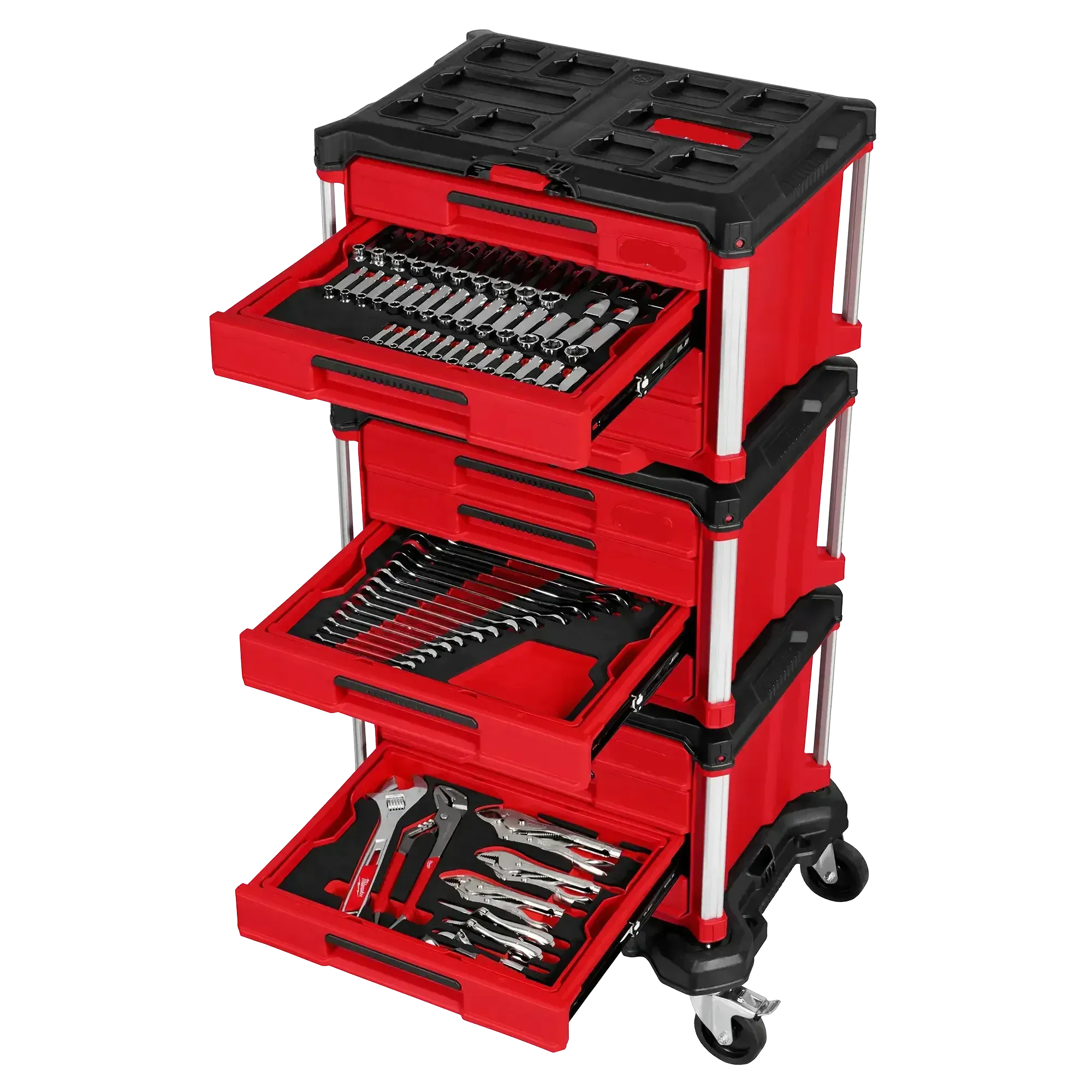 🏃‍Anniversary Sale⚡366-Pcs Master Mechanics Hand Tool Set with PACKOUTTM Drawers and Dolly