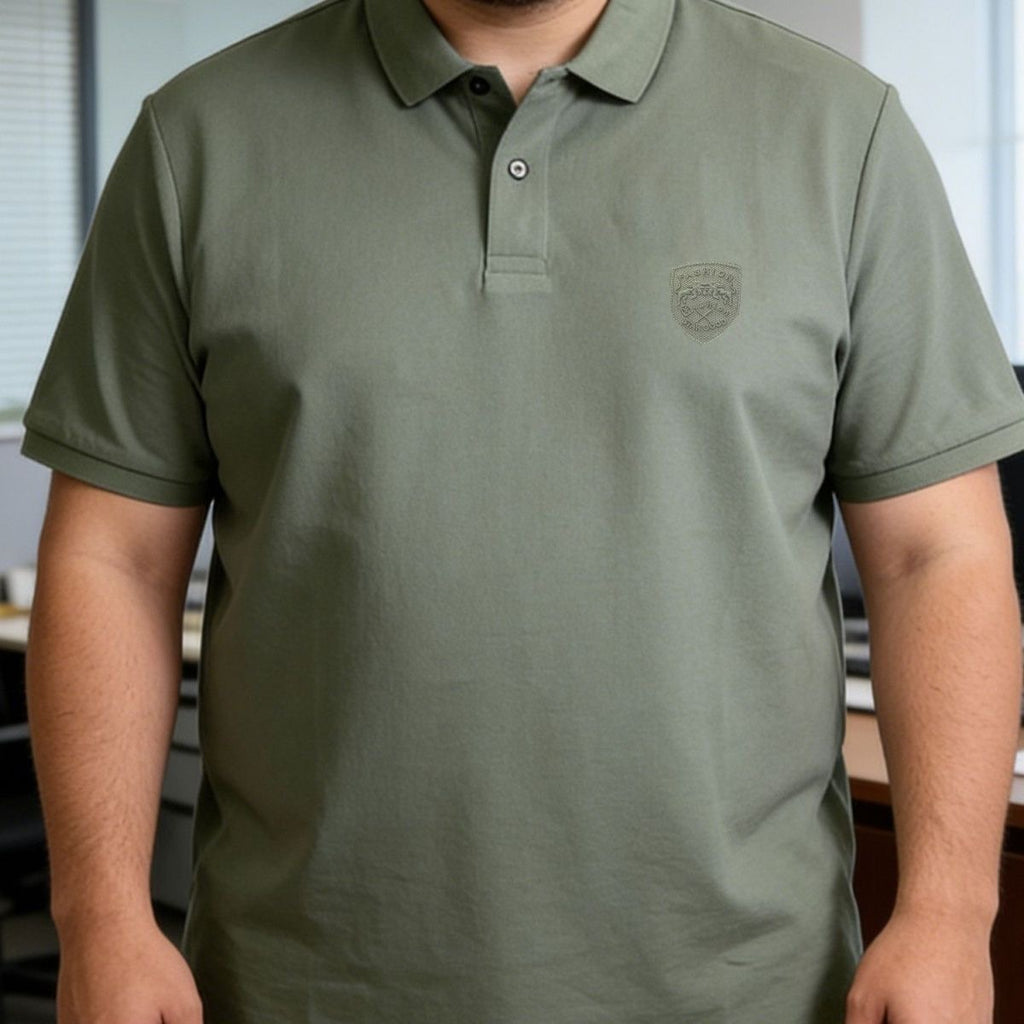 Big & Tall Men’s Embossed Badge Polo Shirt
